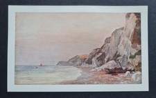 Antique 1907 print - Cliffs
