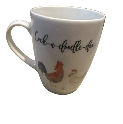 Rooster coffee mug white - rooster,