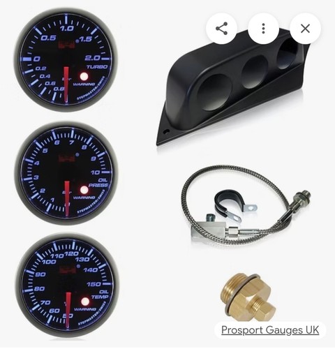 52mm blue stepper gauge - blue, &