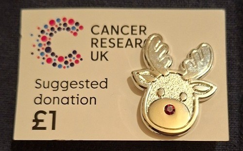 Cancer research pin badge