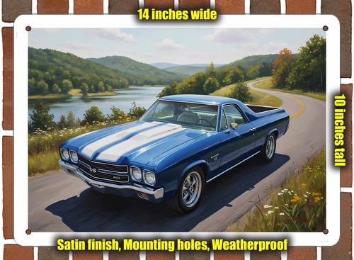 Metal sign 1970 chevrolet el - sign,