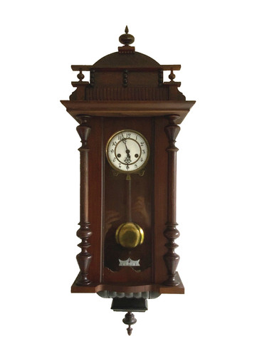 Antique regulator wall clock - regulator,