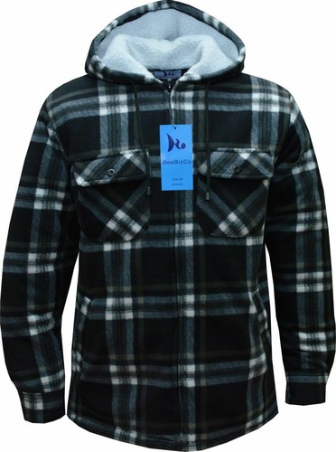 Plaid fleece jacket hooded - jacket,
