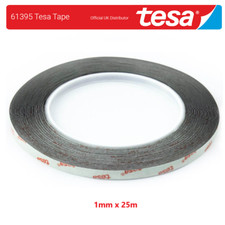 61395 Tesa Tape - Black - 1mm x 25m - UK Official Tesa Supplier - Fast Delivery