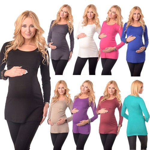 Maternity nursing scoop neck - maternity,
