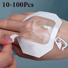 100Pcs IV Cannula Fixed Transparent Film Dressing Waterproof Wound Bandage 6X7cm
