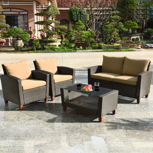 4pcs patio rattan home set - 4pcs,
