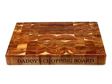 Personalised end grain acacia