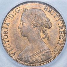 1860 Halfpenny (CGS UNC 80) -