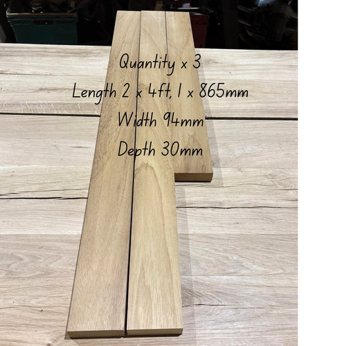 Planed iroko hardwood offcuts - planed,