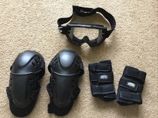 Motorcycle Enduro Motocross Goggles  & Knee Protectors & Wrist Spline JOB LOT