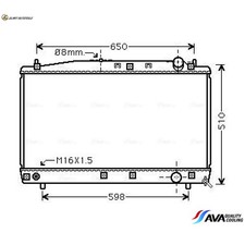 RADIATOR ENGINE COOLING TO2366 FOR TOYOTA VERSO/SPORTVAN/AVENSIS PICNIC IPSUM 2.0L