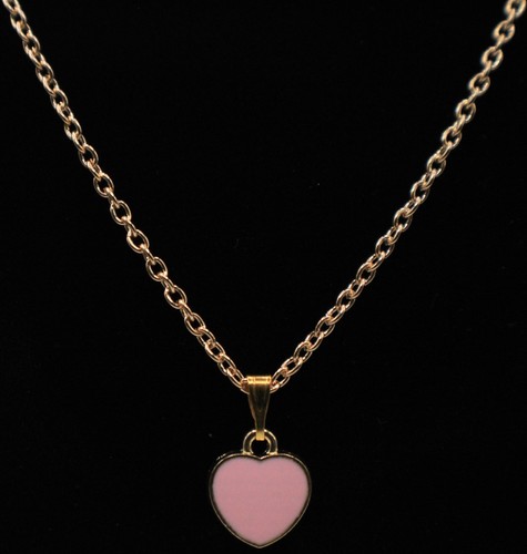 Gold plated enamel - gold, heart