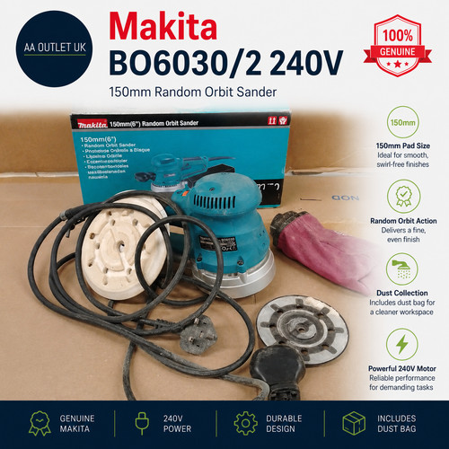Makita bo6030 240v 150mm 6in - makita,