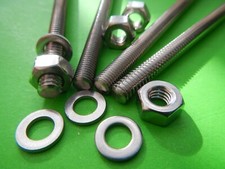 MIlD STEEL 5/16" 1/4"  BSW UNC UNF BSF THREADED BAR ROD STUDDING bolt nuts