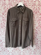 Pinewood Outdoor Collection Safari Long Sleeve Brown Shirt Size Large
