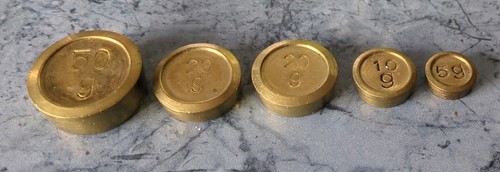 Vintage brass flat weights - vintage,