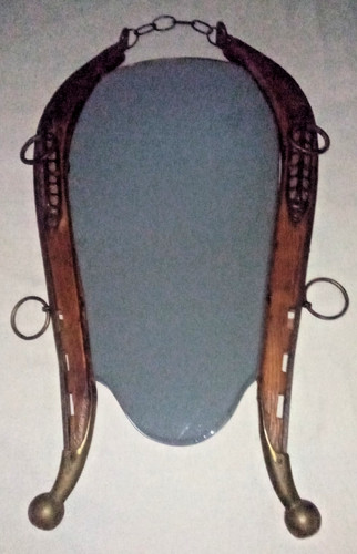 Antique horse harness hames - harness,