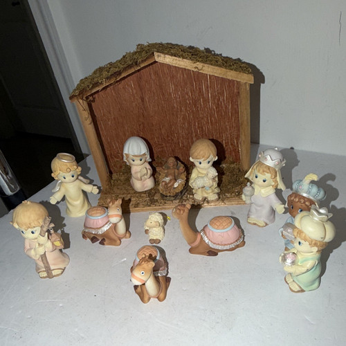 Resin christmas nativity set - nativity,