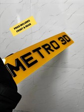 Pair 3D Metro Gloss Black Car