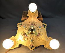 Antique Enameled Iron 3 Light