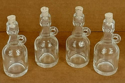 Lot small glass cork bottles - small,