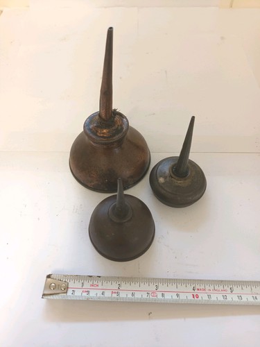 Vintage metal oil cans - vintage,