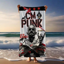 Best in the World CM Punk Wrestling Beach Towel - WWE, AEW, TNA 