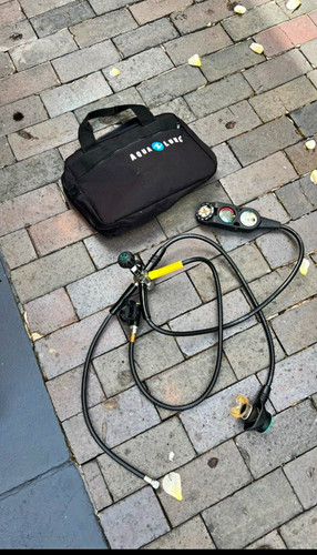 Aqua lung scuba console gauge - aqua,