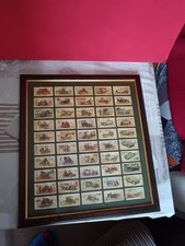 Framed Vintage Old Cars Cigarette Cards  Wills Cigarettes