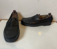 Camel Active Black Leather Loafer Shoes Size UK 9.5 EU 44