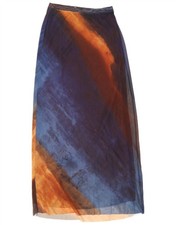 ZARA Womens Maxi Skirt Small W28 Multicoloured Colourblock Polyester DM12