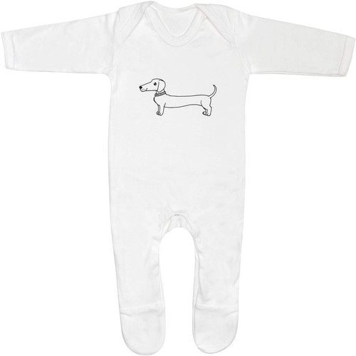 Sausage dog baby sleepsuit - dog',