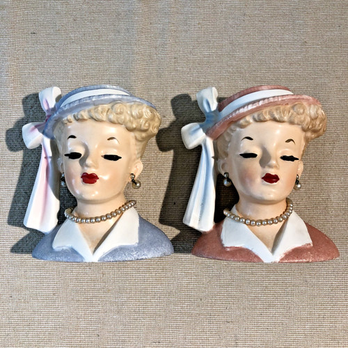 Napco lady head - napco, vase