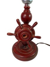 Vintage Table Lamp Wooden Ship