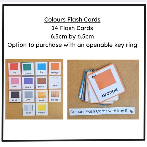 Colours flash cards - -, early