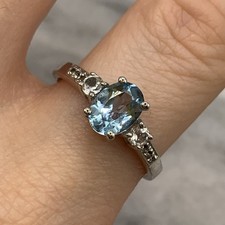 925 Sterling Silver Blue Topaz