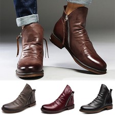 Men's Ankle Leather Boots High