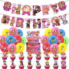 Paw Patrol Balloons Banner Bunting Decorations Toppers Backdrop Props Gift 41pcs