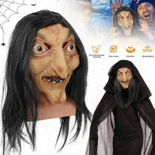 Halloween Old Witch Mask Scary