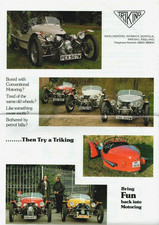 Triking Kit Car 1981-1982 UK Single Sheet Brochure Morgan 3-Wheeler Replica
