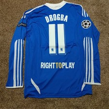 Size L - Chelsea 2011 2012 UCL Final Home Shirt Long Sleeves - #11 DROGBA
