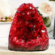 Natural Red Geode Crystal