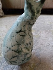 Carn Pottery Vintage Floral Cat Large Perfect