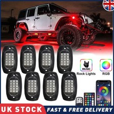 8X RGB LED Rock Lights Fender