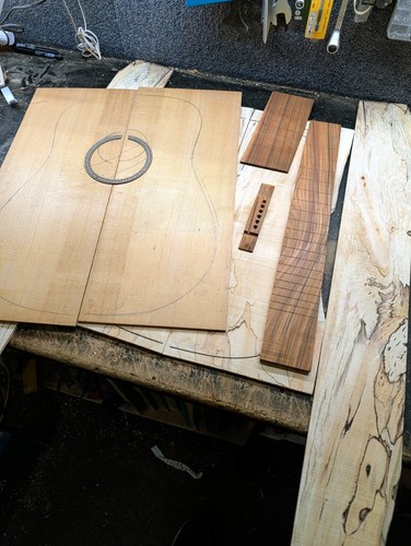 Tonewood deal spalted sycamore - deal,