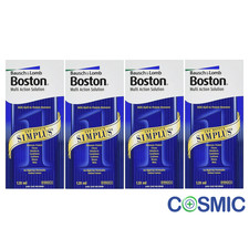 4 X Boston Simplus Multi Action Contact Lens Solution 120ml