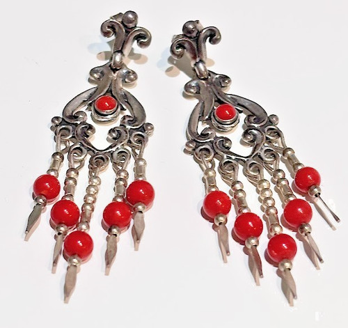 Vintage sterling silver coral - vintage,
