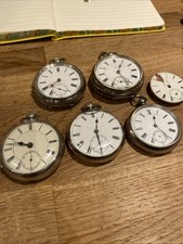 Antique Silver Pocket Watches Working And Non Running Job Lot English And Swiss