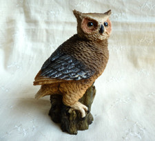 Vtg Castagna Owl Figurine Alabaster Resin Made in Italy Original Box